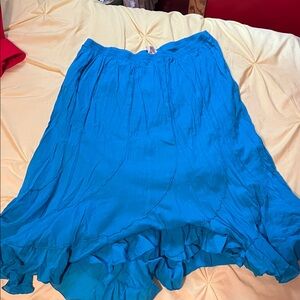 Studio West Ocean Blue A-Line Skirt